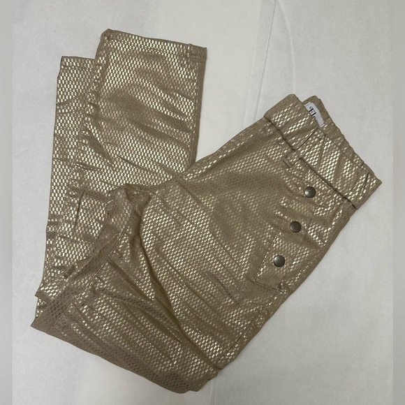 Bevy Flog Dafna Button Capri Flog Pants - Gold💥 - Picture 12 of 12